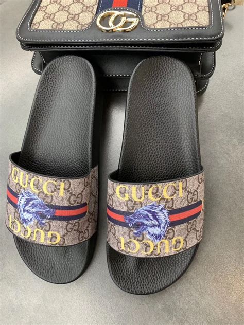 fake gucci slippers mens|designer gucci slippers for men.